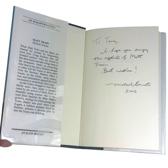 Michael Senuta Author Signed "Matt Train" Hardcover Avalon Western - Picture 2 of 5
